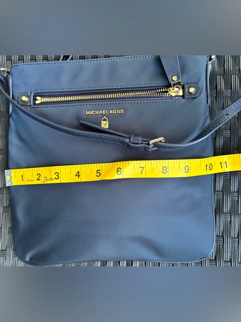 Michael Kors Navy Crossbody with Gold Accents